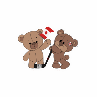 Hockey Bears in Canada Kids Hoodie