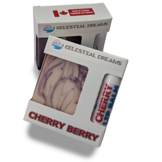 Handmade Soap and Lip Balm Combo - Cherry Berry